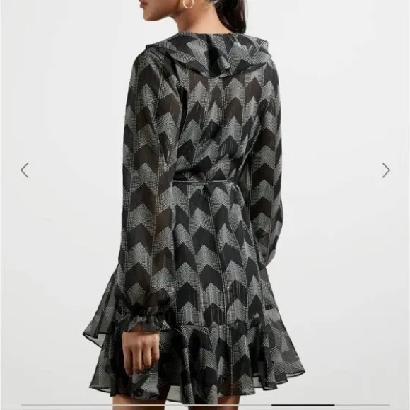 TED BAKER RUFFLE WRAP DRESS - Picture 9 of 9